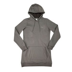 Columbia Sweatshirt Womens S Small Gray Fleece Lined Rush Valley Long Hoodie